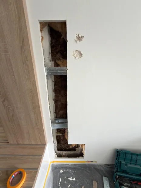 Wanddetail · Erster Arbeitsstand
